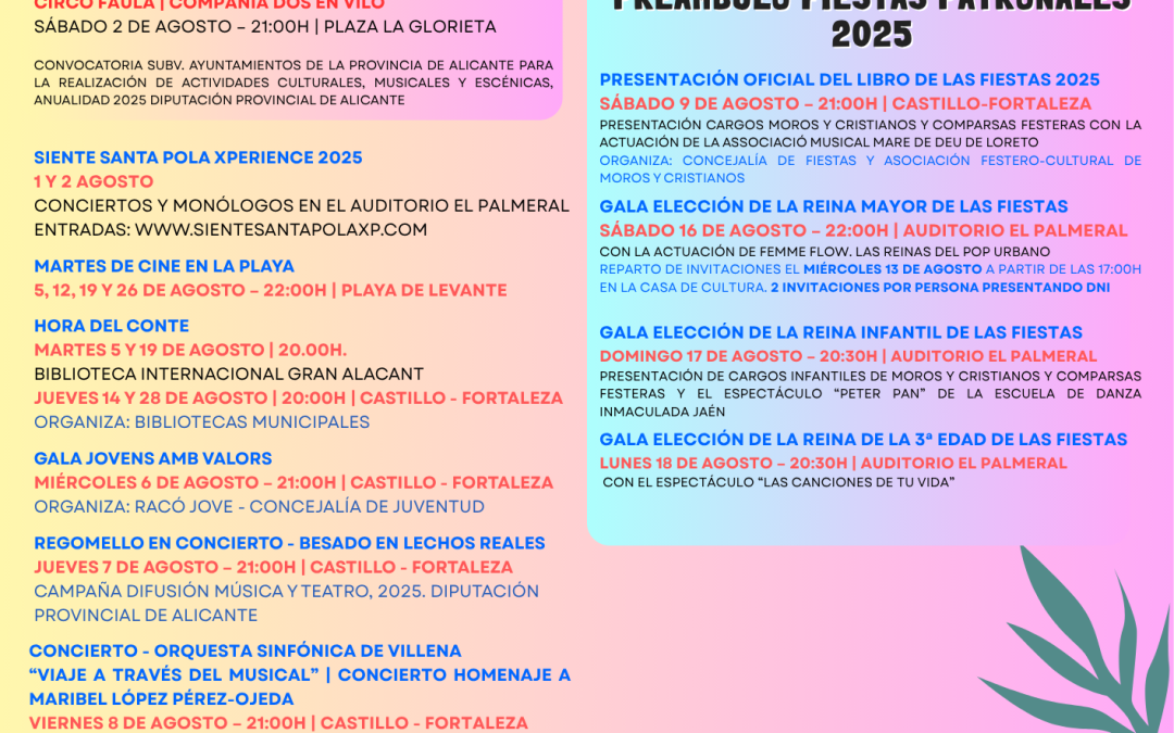 FESTES D’ESTIU AGOSTO 2025